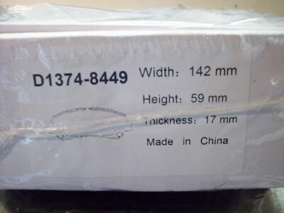 Pastilhas de freio D1374-8449 Fr 09-20 Nissan Maxima 14-17 Juke 09-12 Sentra 08-13 Rogue - Imagem 1 de 4