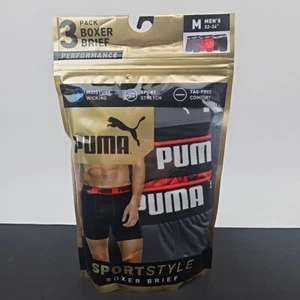 Puma Sportstyle Performance Boxer Brief 3 Pack Men's Size Medium New - Picture 1 of 3