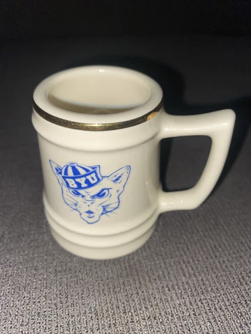 Vintage Brigham Young Miniature 2.5” Tall Ceramic Mug Cover