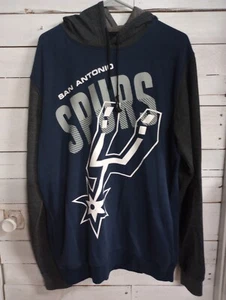Sudadera con Capucha San Antonio Spurs Para Hombre 2XL Azul Gris, Bolsillos Frontales Gráfico  - Imagen 1 de 8