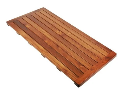 Alfombra de baño de madera de teca de 40"x18" alfombra de ducha para baño Foto 1 de 4