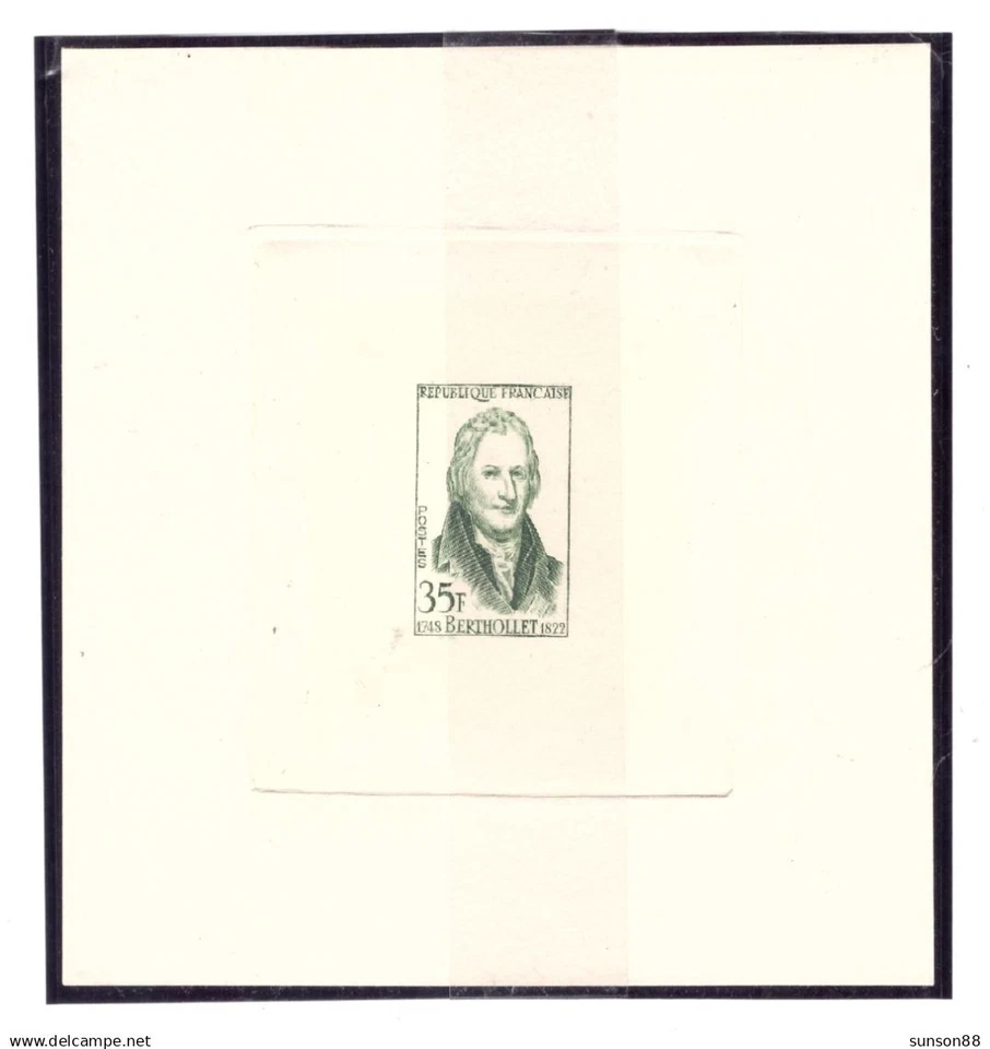 France stamp.BERTHOLLET bluish black ARTIST DIE PROOF VF - Image 1 of 1