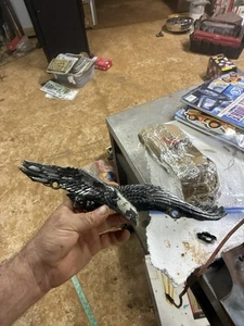 Vintage Eagle License Plate Topper Tag Eagle - Foto 1 di 8