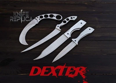 Custom Handmade D2 TOOL STEEL Dexter Morgan Knives With Steel Handle - Image 1 of 4