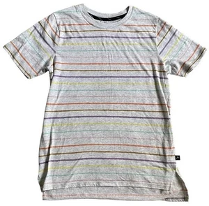 Heather Gray Pastel Striped tee shirt boys xl 14 soft Art Class Orange Purple - Picture 1 of 4