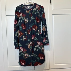 Merona Damenkleid Größe Small marineblau geblümt, Karriere, Cottagecore - Bild 1 von 8