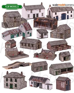OO Scale Model Scenery By Peco - Wrapped Laser Cut Kits -House, Farm, Bridge etc - Picture 1 of 41