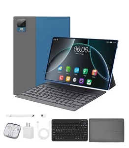 New Tablet 10. 1 inch 8G+256G ROM Android 12 Wifi 5G/4G Dual SIM Bundle Keyboard - Picture 1 of 18