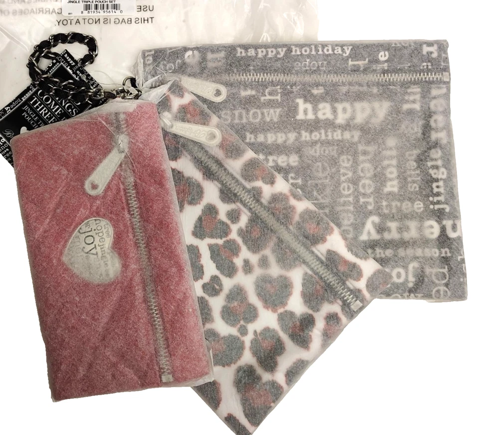 Brighton Jingle тройной мешок комплект сердца черный белый красный животное печати новый запечатанный - Изображение 1 из 4