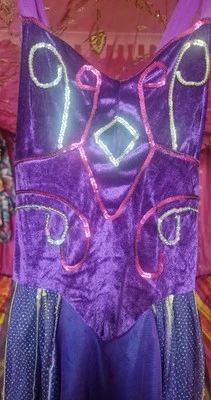 Adulto Bruja Circo Bailarina del Vientre Disfraz Elegante Festival Hada Púrpura OS Foto 1 de 4