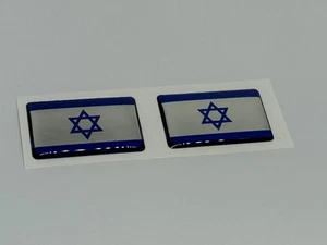 2 piezas de pegatina abovedada bandera de Israel 30x20mm - Imagen 1 de 5