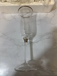 Vintage Mikasa Jamestown Crystal Gold Rim 9” Champagne Flutes- Set of 4 - Picture 1 of 9