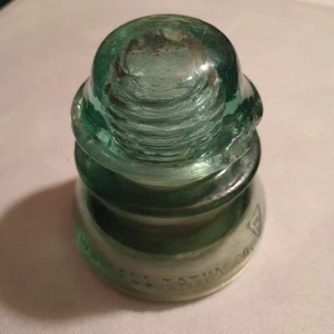 Whitall Tatum Co. No. 1 aislador Aqua/Clear #16 hecho en EE. UU. - Imagen 1 de 8