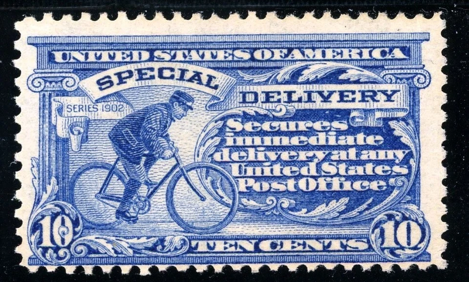 USAstamps Unused FVF US 1911 Special Delivery Scott E8 OG MNH SCV $250 - Image 1 of 2