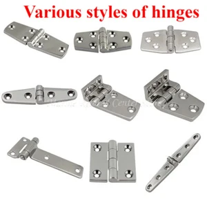 Marine Boat Door Hinges Stainless Steel Flush Mount Cast Hatch Flat Strap Hinge - Picture 1 of 31
