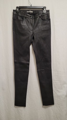 Alexander Wang pantalone donna pelle nero taglia 27