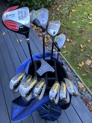 NICE SET OF MENS RAM DEMON GOLF CLUBS IN A RAM CART BAG. FREE POSTAGE - Image 1 of 4