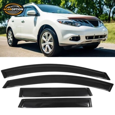 Fits 09-14 Nissan Murano Z51 Window Visors Rain Sun Guard Vent 4 Pieces Foto 1 de 4