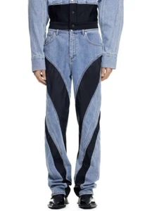 MUGLER X H&M Jeans Mesh Schwarz, Gr.46 - Neu - Bild 1 von 9