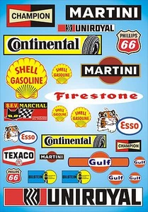 SLOTCAR Aufkleber HISTORIE 1:32 Deko DIN A4 Bogen z.B. für Carrera Digital 77130 - Bild 1 von 1