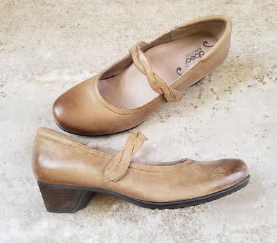ABEO BIO System Marisol Mary Jane Heels Women's 8.5 N Narrow Leather Tan Block - Image 1 of 4