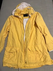Eddie Bauer Womens Shell Hooded Jacket Medium Yellow - Picture 1 of 10