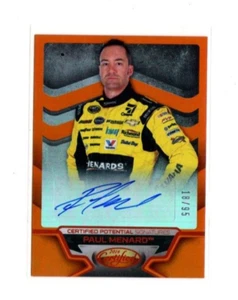PAUL MENARD 2016 NASCAR PANINI AUTOGRAPH CARD 18/95 - Picture 1 of 2