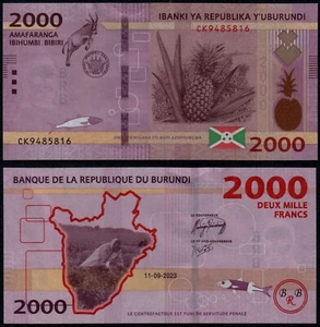 BURUNDI 2000 FRANKEN (P52) 2023 UNC - Bild 1 von 1