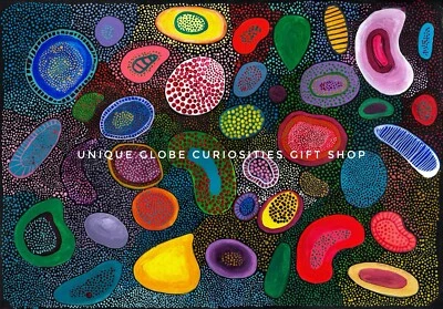 Australia Aboriginal Inspired Art Print A4 – Indigenous Style Home Decor - Image 1 of 4