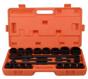21pcs 3/4" 19mm-50mm Drive Deep Impact Socket Set Garage Repair Sockets Ratchets - Picture 1 of 1