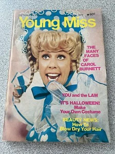 Fall 1973 YOUNG MISS Magazine Carol Burnett Halloween Costumes Blow Drying Hair - Picture 1 of 4
