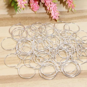 50PC For DIY Jewelry Making Charm Beading Hoop Loop Earring Ear Wire Big Circle - Picture 1 of 13