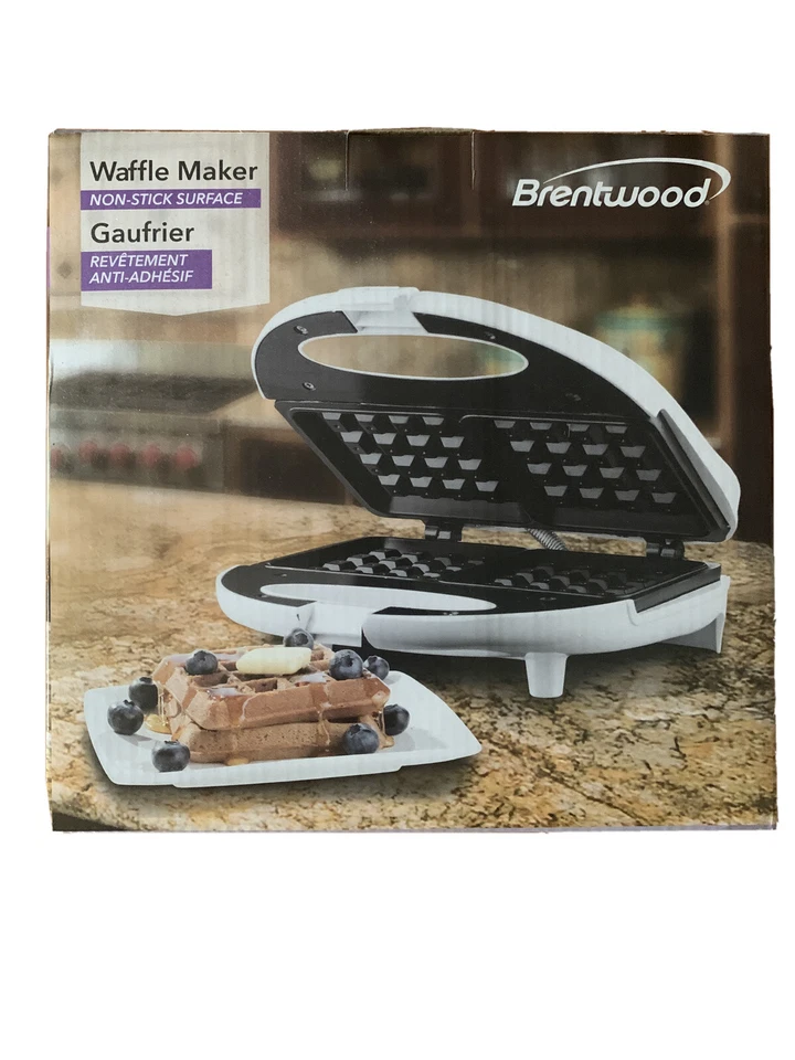 Brentwood Appliances TS-242 Nonstick Dual Waffle Maker (White) - Image 1 of 1
