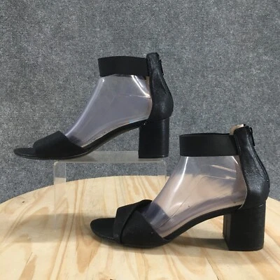 White Mountain Sandals Womens 10.5 M Ever Ankle Strap Black Casual Block Heels - Image 1 of 4