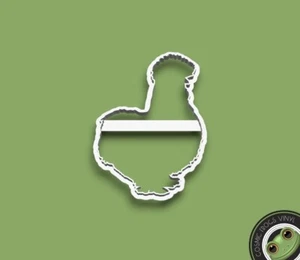 Silkie Chicken Shaped Cookie Cutter - Picture 1 of 3