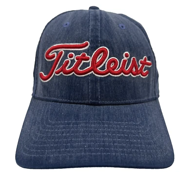 Gorra de Béisbol Titleist - Denim Azul Sombrero Bordado Rojo Logo - Gorra de Golf A-Flex S/M Foto 1 de 4
