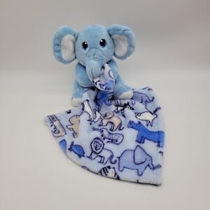 Little Beginnings Blue Elephant Lovey Security Blanket Plush Stuffed Animal 