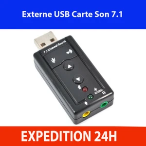 Externe USB Carte Son 7.1 Canaux 3D Audio Adaptateur 3.5mm Casque MIC PC Bureau - Photo 1/3