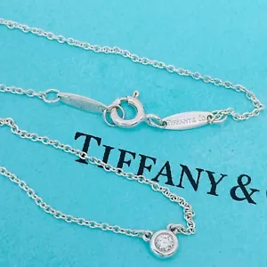 Tiffany & Co. By The Yard Diamond Pendant Necklace 0.07ct Eisa Peretti Silver925 - Picture 1 of 24