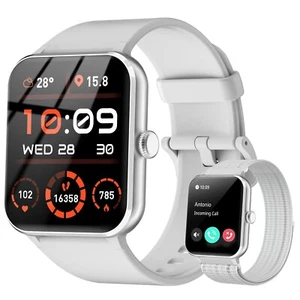 Smart Watch For Men/Women, Waterproof Smartwatch Bluetooth Call,Voice assistant - Picture 1 of 10