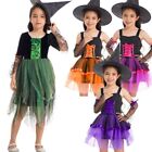 Witch Fancy Dress Girls Magic Show Fairytale Princess Dress Halloween Dress Up