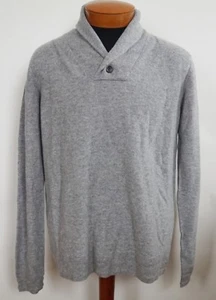 375 $ NEU LINCS DC & CO grau 100 % KASCHMIR Strickpullover mit Schalkragen Pullover L - Bild 1 von 6