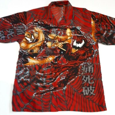 JAWS Brand Men's Short Sleeve Comic Book Shirt Size Small Red Las Vegas Logo - Image 1 of 4