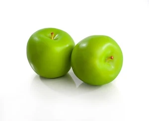 2 Beste Künstliche Große Grüne Äpfel Dekorative Realistische Kunststoff Obstschale Neu - Bild 1 von 5