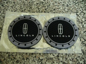 Lincoln Car Cup Holder Insert Coaster Non-slip Pad Mat Accessories Pack Of 2 - Picture 1 of 2