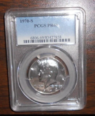 1970-S  KENNEDY HALF PCGS PR69 - LIGHT BLUE LABEL - Image 1 of 4