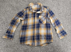 *Brand New* M&Co Yellow and Navy Blue Checked Boys Shirt Age 3-4 years - Picture 1 of 5