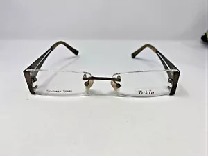Tokio Eyeglasses Frames 087 52-16-140 Brown IY23 - Picture 1 of 10