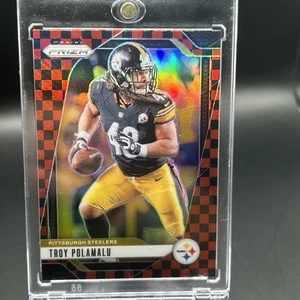 2024 Panini Prizm Troy Polamalu Red & Black Checker #248 Steelers SP - Bild 1 von 2