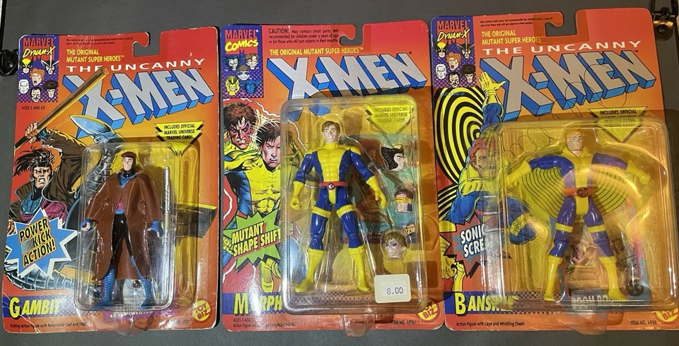 Lote de figuras Toy Biz The Uncanny X-Men 1992-94 - Gambito/Morfo/Banshee Foto 1 de 4